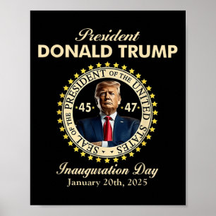 President Donald Trump Inauguratiedag 20 januari Poster