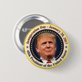 President Donald Trump Inauguration Day Souvenir Ronde Button 5,7 Cm (Voorkant /achterkant)