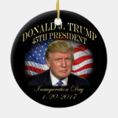 President Donald Trump Inauguration Herdenking Keramisch Ornament (Achterkant)
