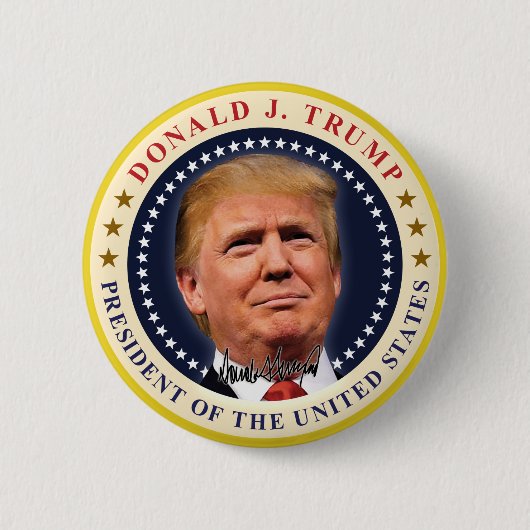 President Donald Trump Inauguration Ronde Button 5,7 Cm (Voorkant)