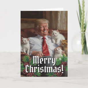 President Donald Trump Katten Kittens Kerst 2024 Feestdagen Kaart