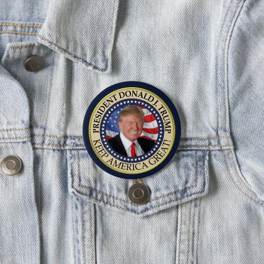 President Donald Trump Keep America Ronde Button 7,6 Cm (In situ)