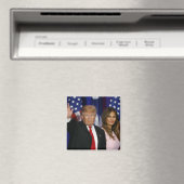 PRESIDENT DONALD TRUMP & MELANIA-2 MAGNEET (Insitu (Vaatwasser))