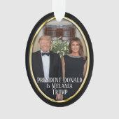President Donald Trump & Melania Kerst Ornament (voorkant)