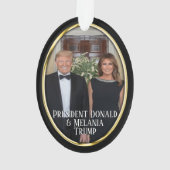 President Donald Trump & Melania Kerst Ornament (achterkant)