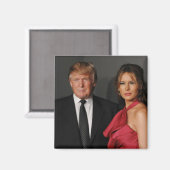 PRESIDENT DONALD TRUMP & MELANIA- MAGNEET (Voorkant / Achterkant)