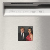 PRESIDENT DONALD TRUMP & MELANIA- MAGNEET (Insitu (Vaatwasser))