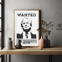 President Donald Trump Mugshot Style Gezocht Poste