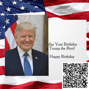 President Donald Trump Officiële Verjaardag Portre Kaart