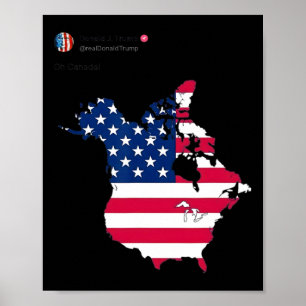 President Donald Trump Oh Canada VS Amerikaanse vl Poster