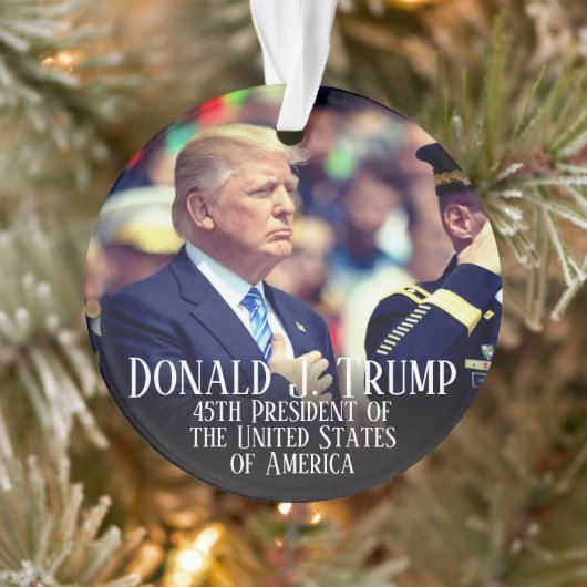 President Donald Trump Photo Keepomwille Ornament (Boom)