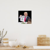 President Donald Trump - Schrijf je eigen tekst Poster (Keuken)