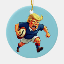 President Donald Trump speelt rugby Keramisch Ornament