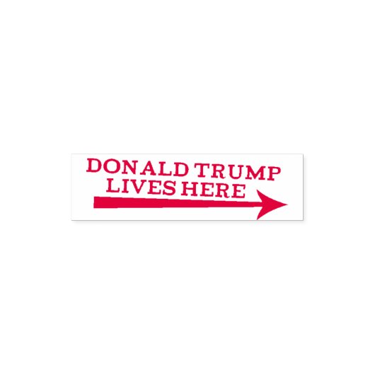 President Donald Trump woont hier stempel (Design)