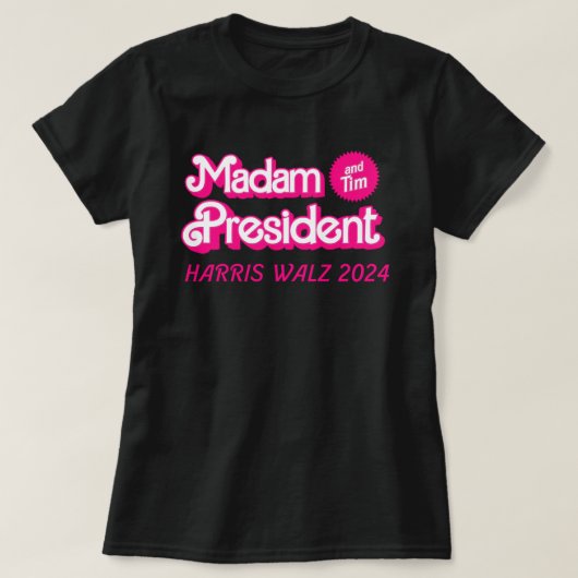 President en Tim in het roze T-shirt (Design voorkant)