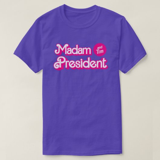 President en Tim in het roze T-shirt (Design voorkant)