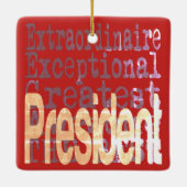 President Extraordinaire Keramisch Ornament (Achterkant)