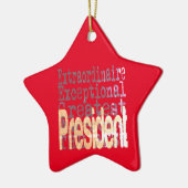 President Extraordinaire Keramisch Ornament (Links)