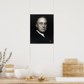  President Franklin D. Roosevelt Portrait Poster (Keuken)