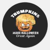 President Funny Trumpkins Halloween Ronde Sticker (Voorkant)