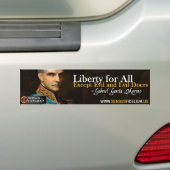 President Garcia Moreno's Liberty Bumpersticker (Op auto)
