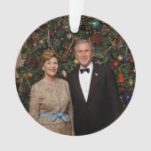 Président George Bush, Laura Christmas Maison Blan (devant)