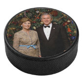President George Struik, Laura Christmas White Hou Hockey Puck (3/4)