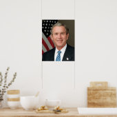 President George W. Struik Portret Poster (Keuken)