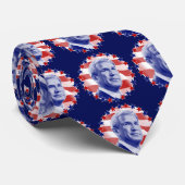 President George W. Struik Stars en Stripes Stropdas (Opgerold)