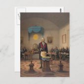 President George Washington als Master Mason Briefkaart (Voorkant / Achterkant)