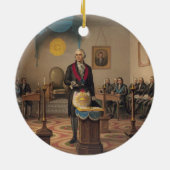 President George Washington als Master Mason Keramisch Ornament (Achterkant)