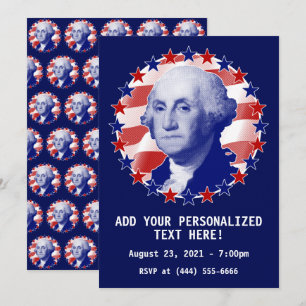 President George Washington Sterren en Strepen Kaart