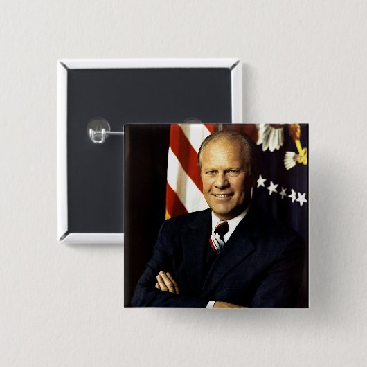 President Gerald Ford Portrait Button (Voorkant /achterkant)