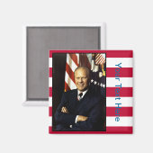 President Gerald Ford Portrait Magneet (Voorkant / Achterkant)