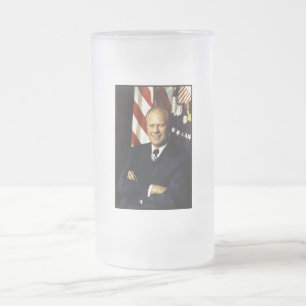 President Gerald Ford Portret Matglas Bier Bierpul