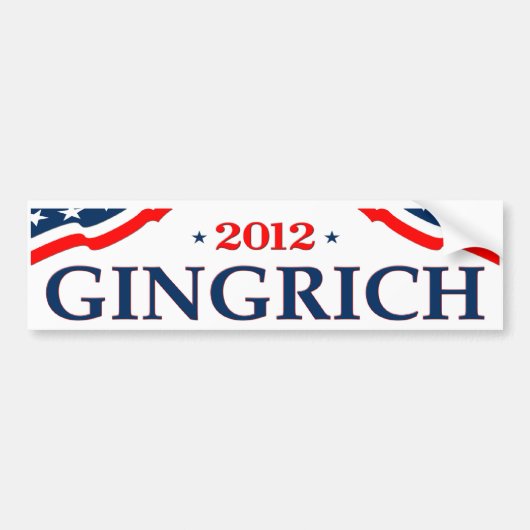 President Gingrich 2012 (v105) Bumpersticker (Voorkant)