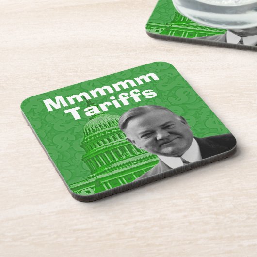 President Herbert Hoover Tariffs Bier Onderzetter (Linkerzijde)