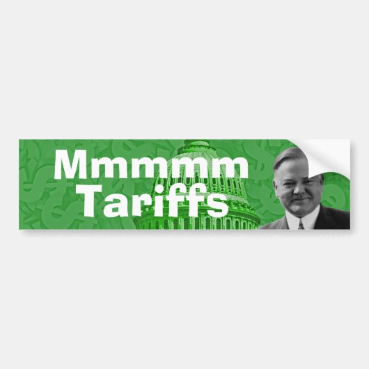 President Herbert Hoover Tariffs Bumpersticker (Voorkant)