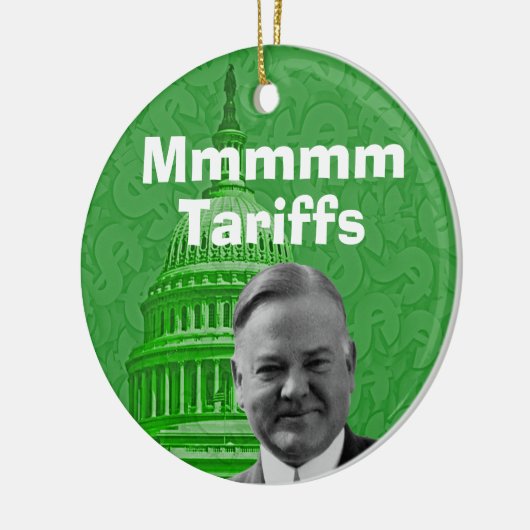 President Herbert Hoover Tariffs Keramisch Ornament (Links)