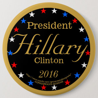 President Hillary Clinton 2016 Grassrootsdesigns4u Ronde Button 6,0 Cm