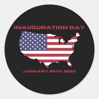 President Inauguratie Dag 2025 voor de Verenigde S Ronde Sticker