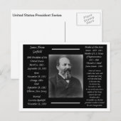 President James Garfield Briefkaart (Voorkant / Achterkant)