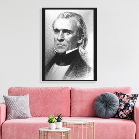 President James K. Polk, c_America Grows_Afbeeldin Canvas Afdruk (Insitu (Woonkamer))