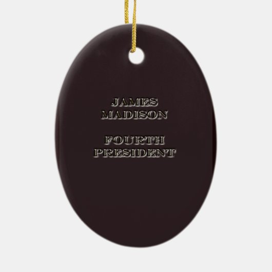 President James Madison Ornament (Achterkant)