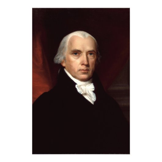 President James Madison Portret van John Vanderlyn Foto Afdruk (Voorkant)