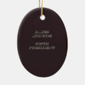 President James Monroe Ornament (Achterkant)