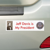 President Jefferson Davis Bumpersticker (Op auto)