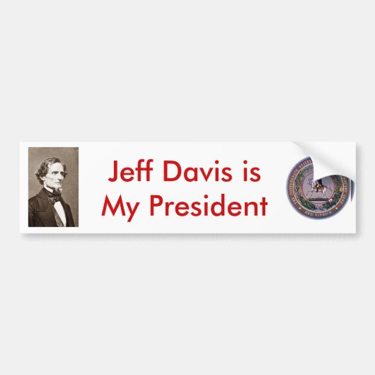 President Jefferson Davis Bumpersticker (Voorkant)