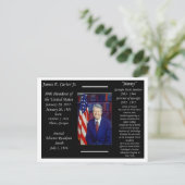 President Jimmy Carter Briefkaart (Staand voorkant)