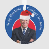 President Joe Biden en Santa Hat Ornament (achterkant)